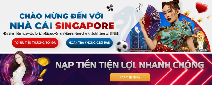 Điều kiện nạp tiền trên trang sin88